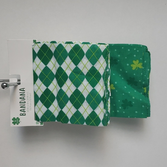 2 St Patrick's Day theme bandana 20"x20" set of two - Picture 3 of 9